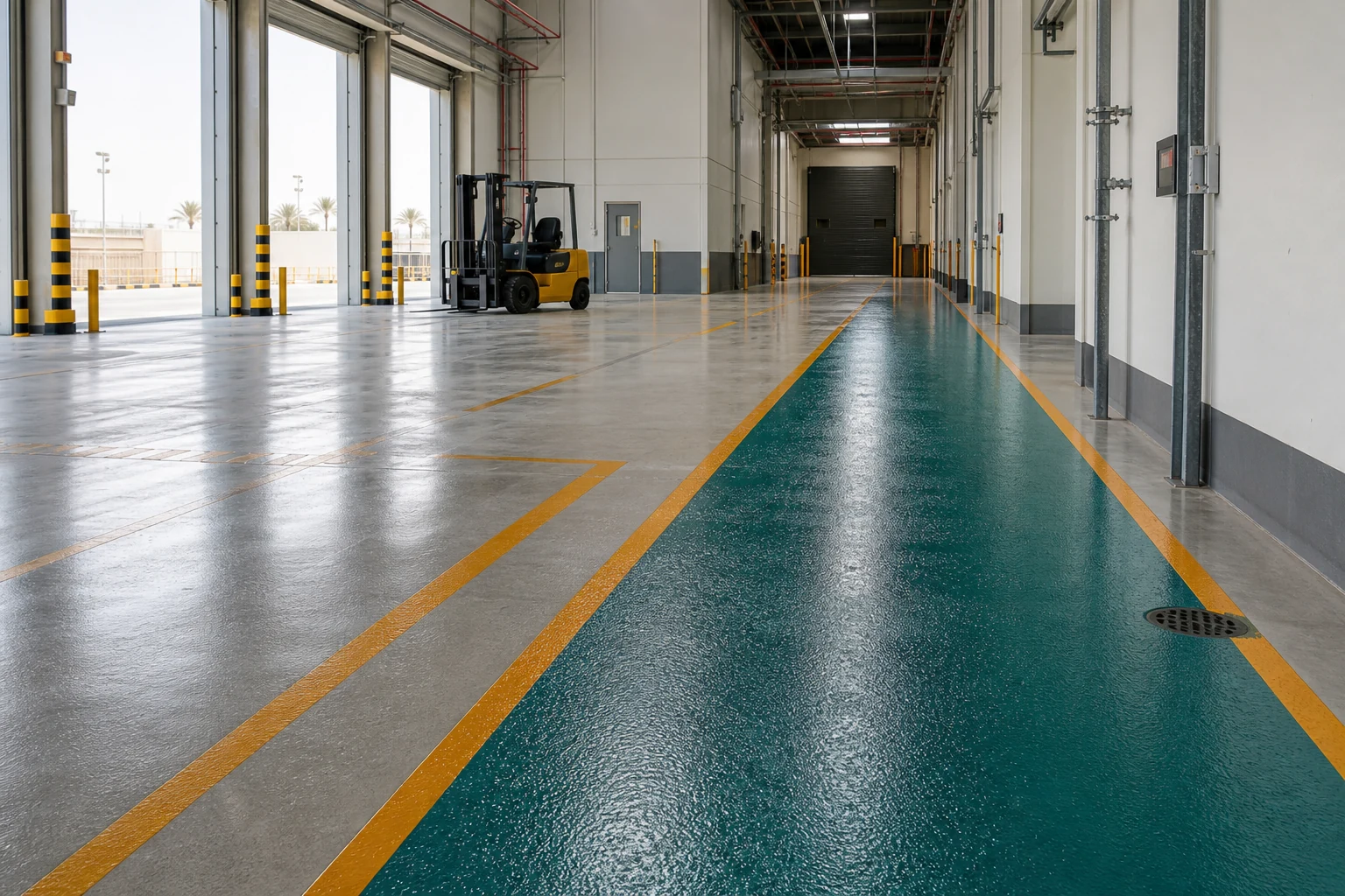 Anti-slip resin flooring for industrial loading bays in Saudi Arabia
