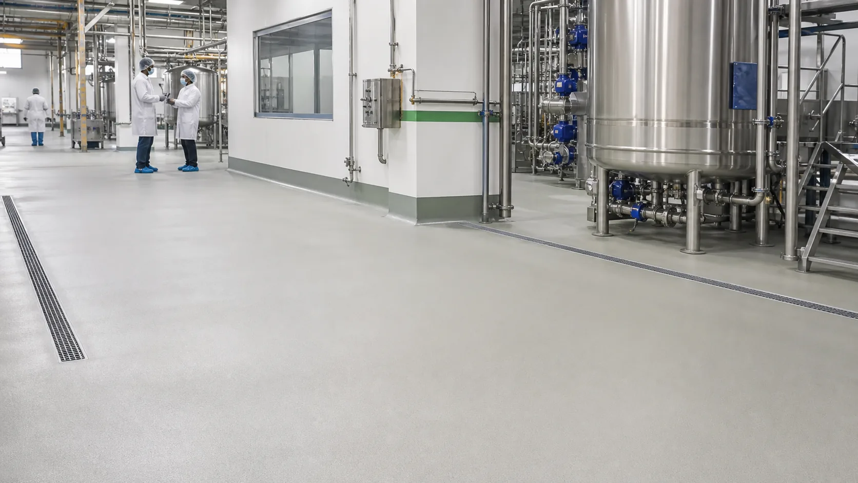 Chemical resistant Ucrete and PU cement flooring for industrial facilities in Saudi Arabia