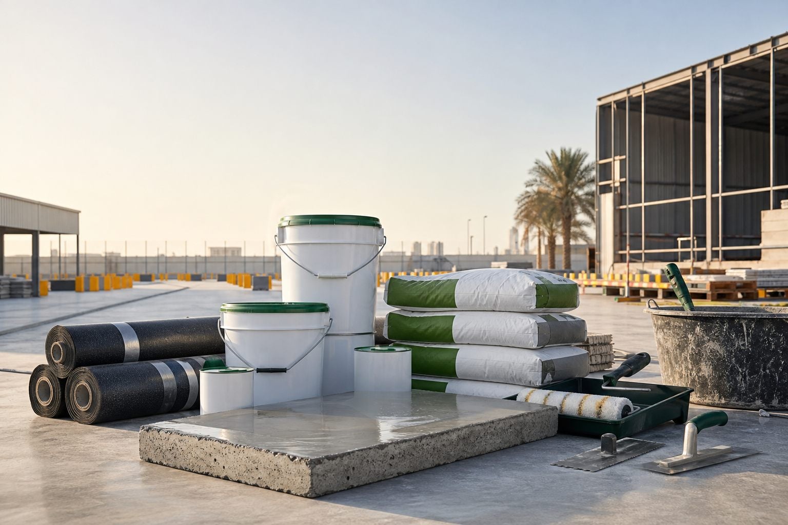 Eco-Fix epoxy waterproofing and cementitious materials arranged for Saudi Arabia construction projects