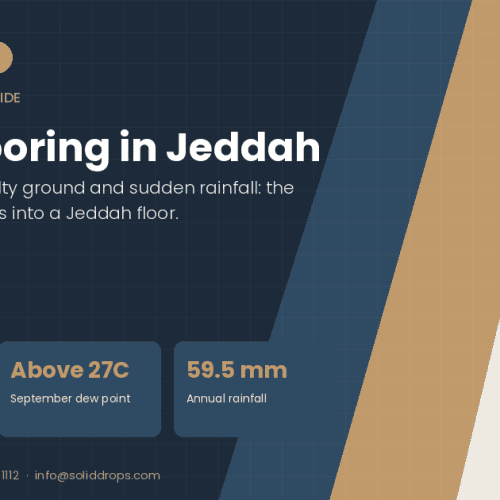 Epoxy flooring in Jeddah - SolidDrops coastal site conditions guide cover with local climate figures