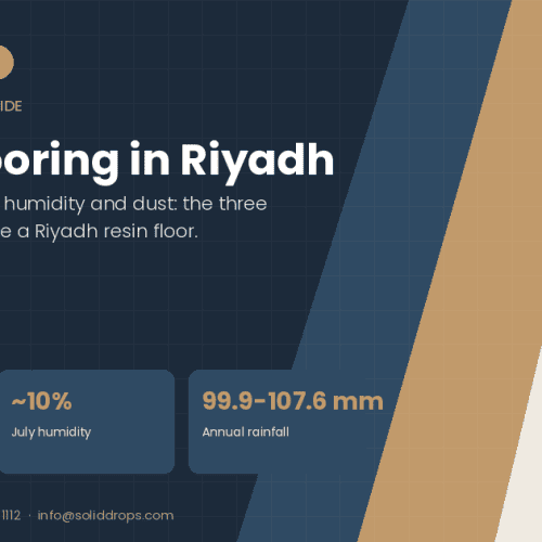 Epoxy flooring in Riyadh - SolidDrops site conditions guide cover with local climate figures
