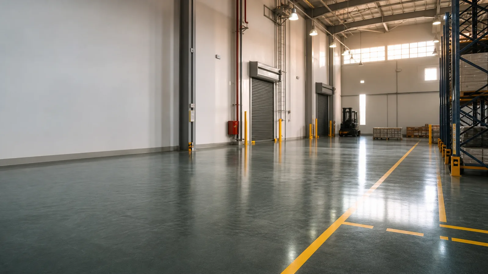 Seamless epoxy flooring service for Saudi Arabia warehouses and industrial facilities by SolidDrops