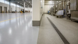 Epoxy and PU cement flooring systems in a Saudi industrial facility