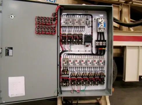 Electrical control panel protected by Firessense fire suppression