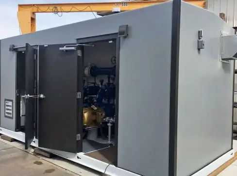 Pump enclosure at an industrial site