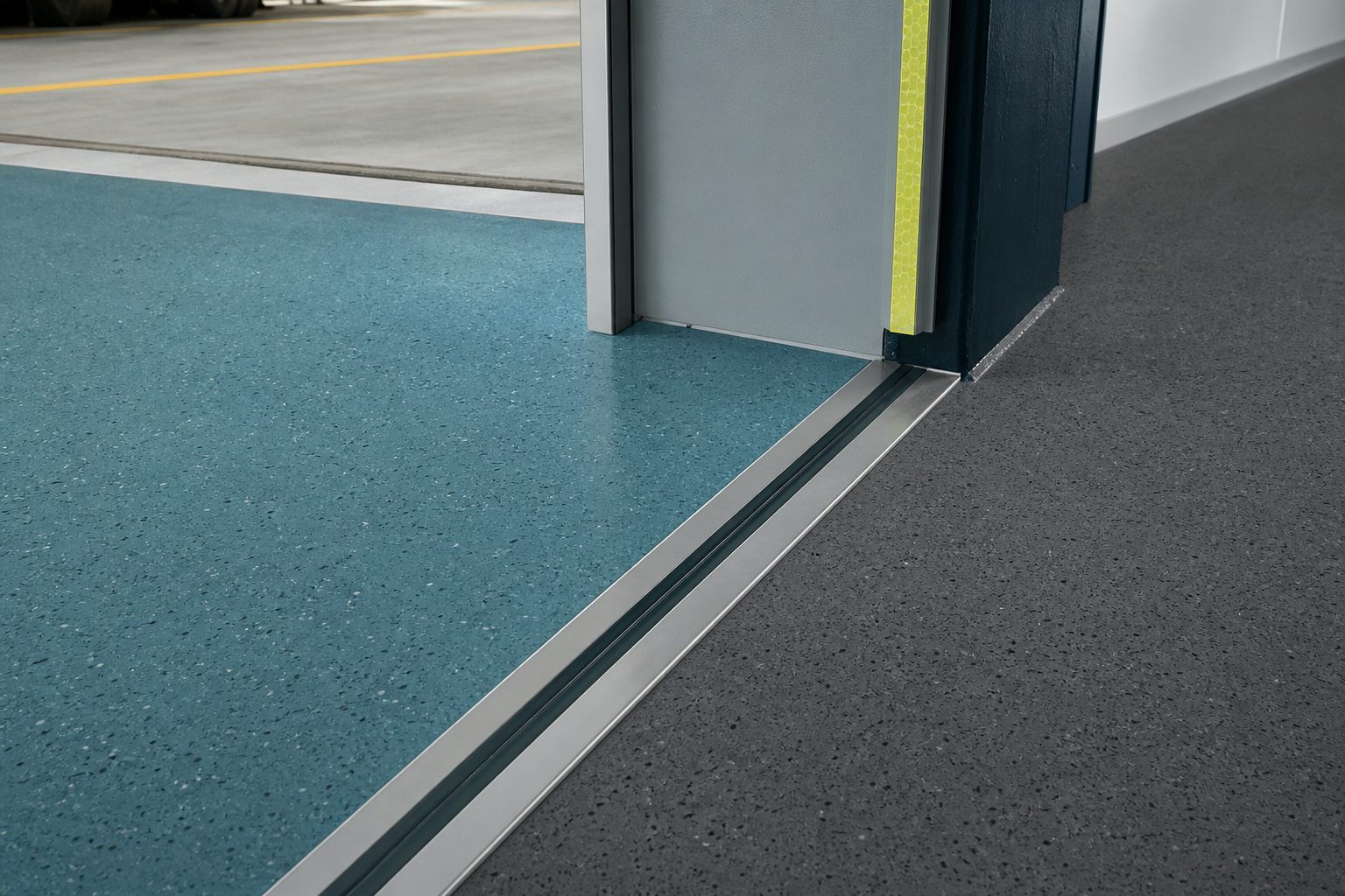 Industrial expansion joint and resin floor transition
