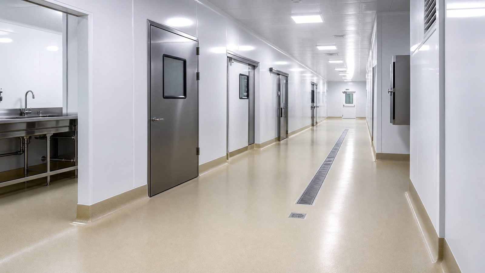 FRP wall panels and resin flooring for hygienic facilities in Saudi Arabia