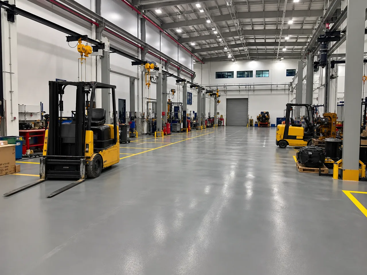 Heavy industrial epoxy mortar floor for Saudi factories workshops and loading areas