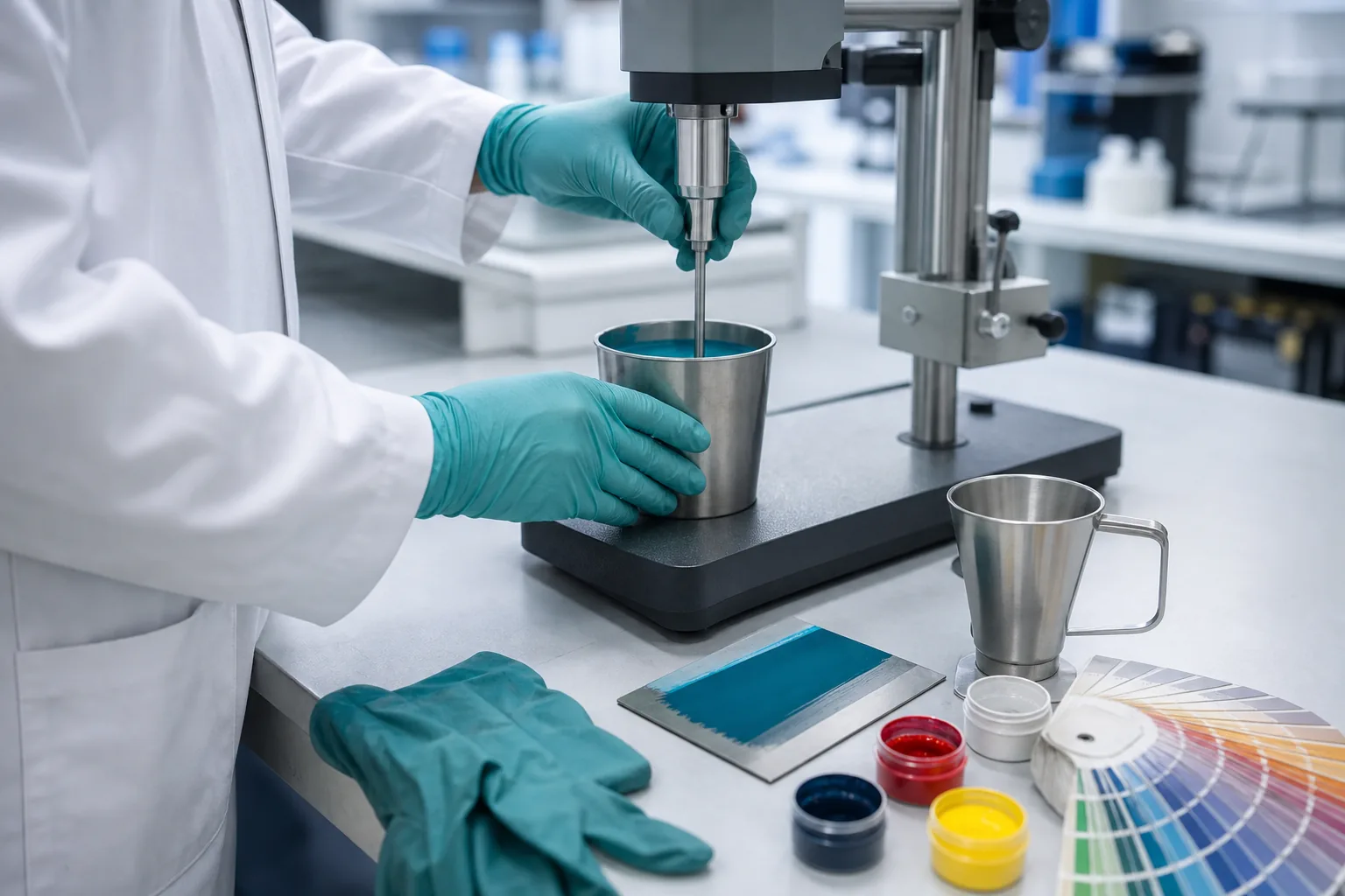 Pigment dispersion and quality-control testing for coatings and construction chemicals in KSA