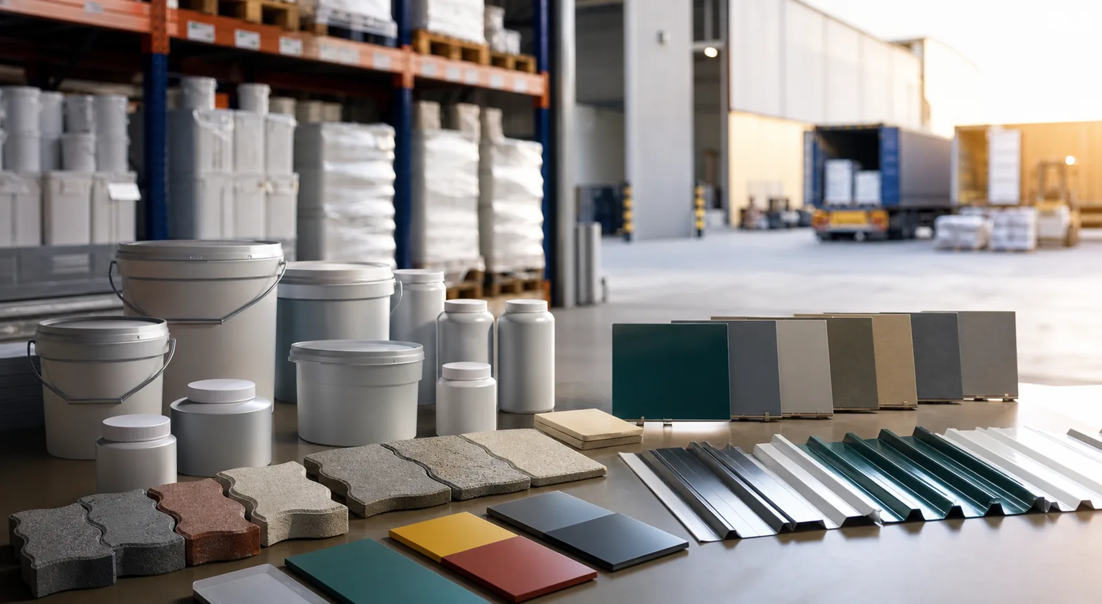 SolidDrops pigment supplier materials, color samples and coating panels for Saudi Arabia projects