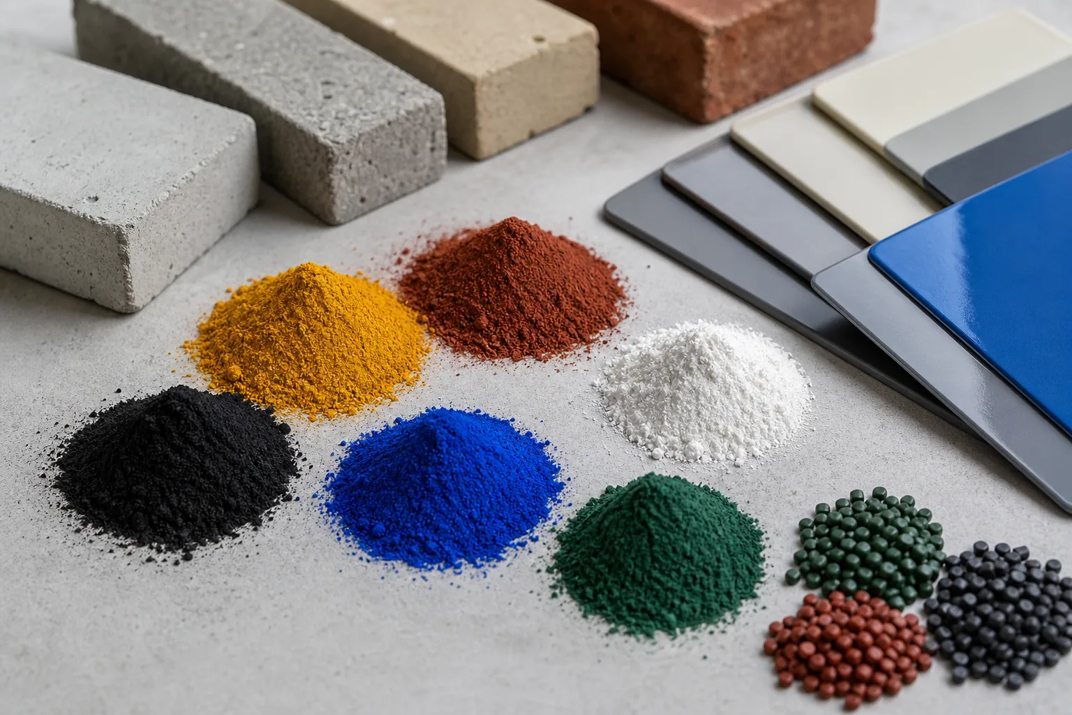 Powder pigments for concrete, coating panels and industrial color systems in Saudi Arabia