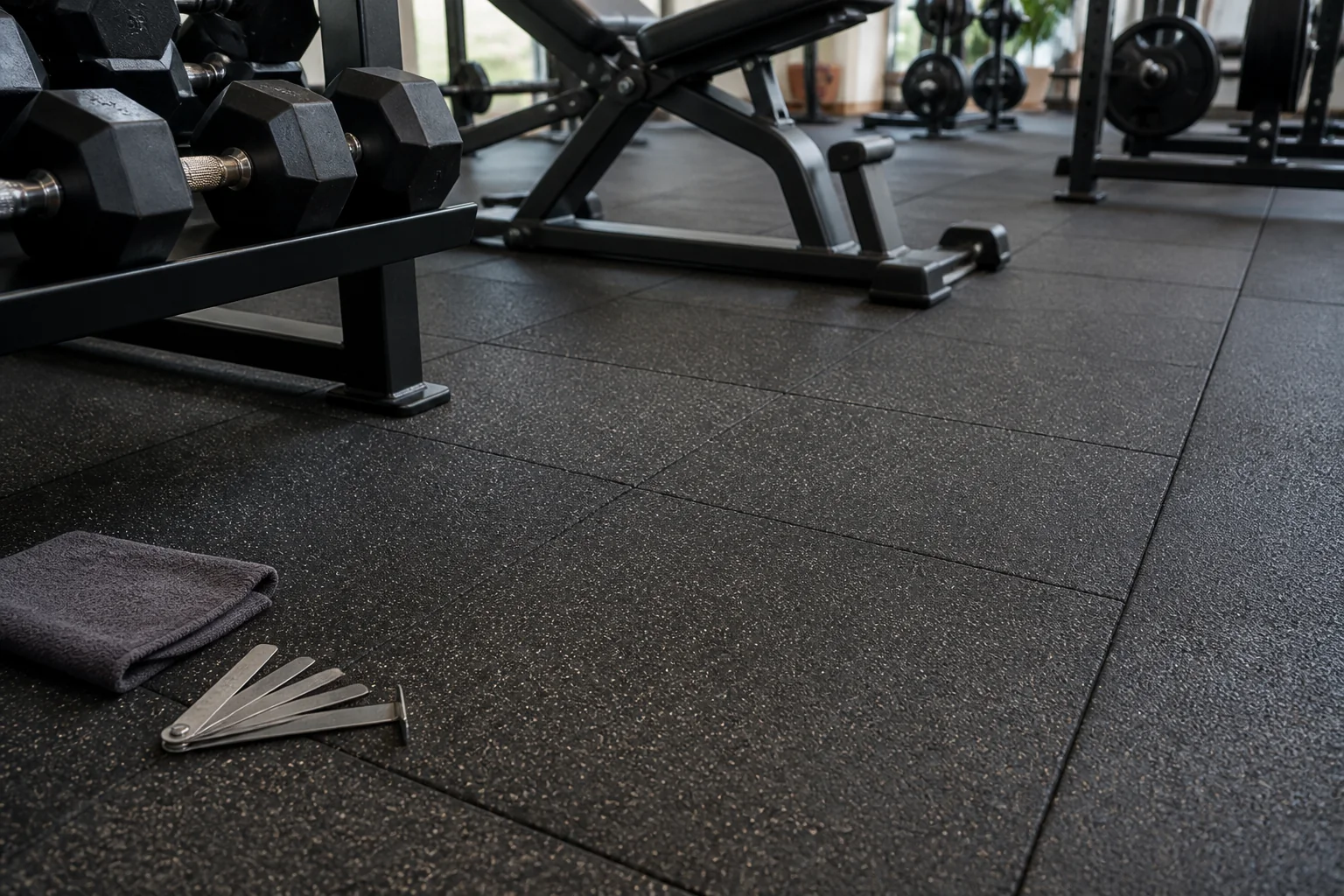Rubber gym flooring maintenance for free-weight and equipment zones in Saudi Arabia