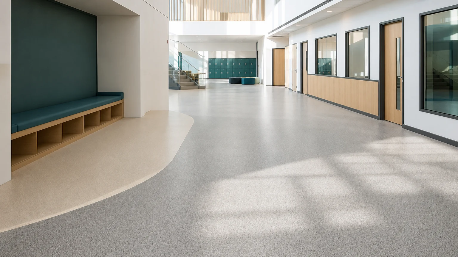 Durable vinyl flooring for school and education spaces in KSA