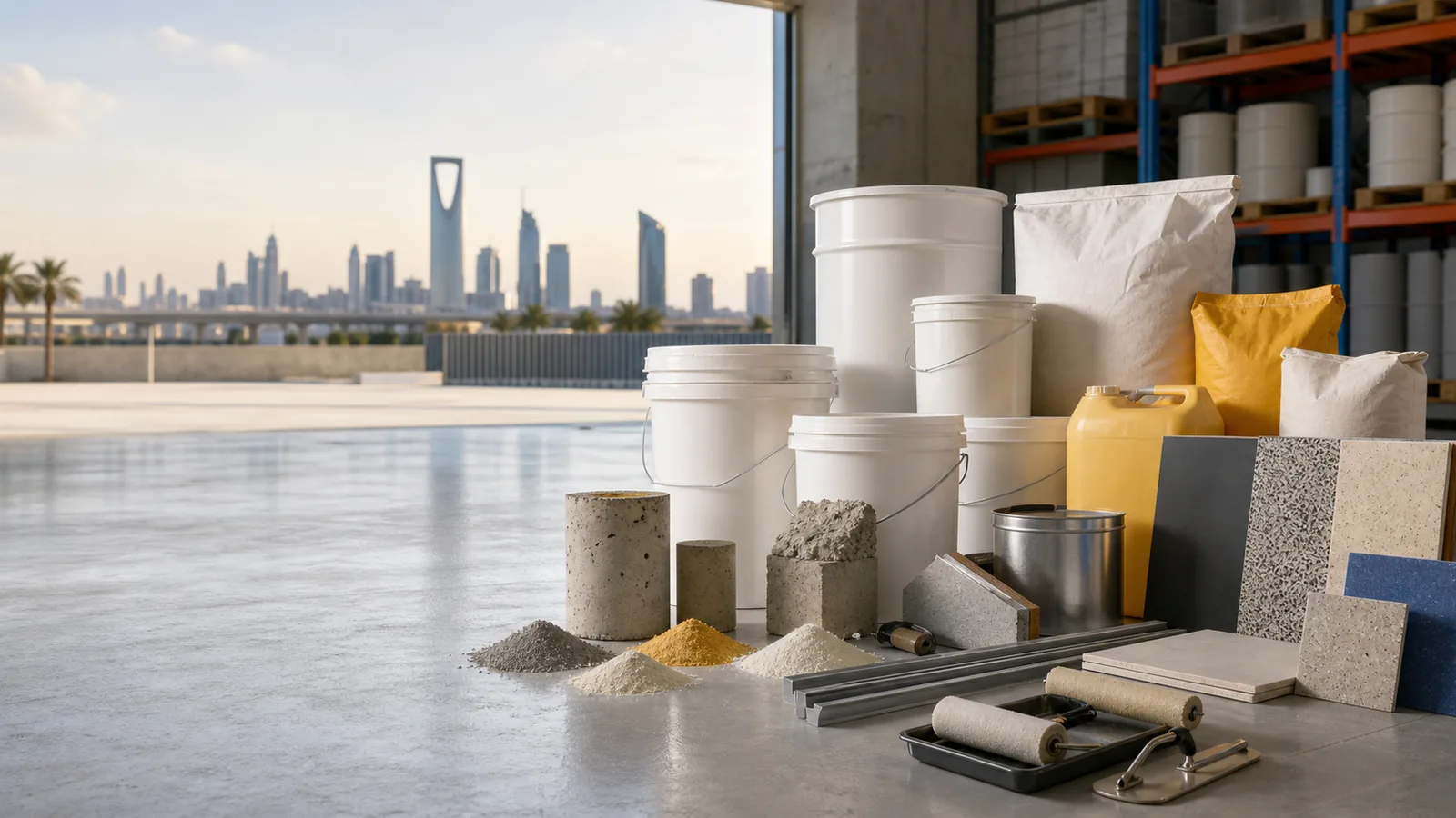 Construction chemicals and material samples for Saudi Arabia project inquiries