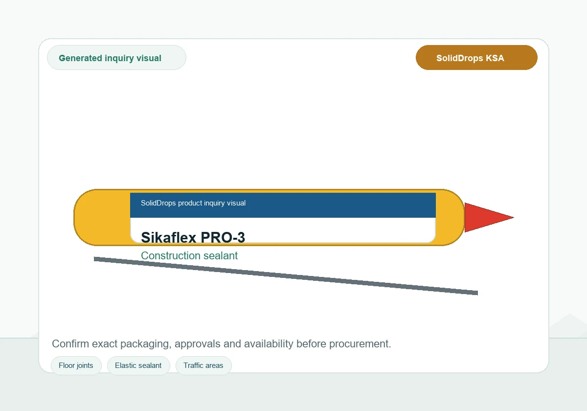 Sikaflex PRO-3 product inquiry visual for polyurethane construction sealant in Saudi Arabia