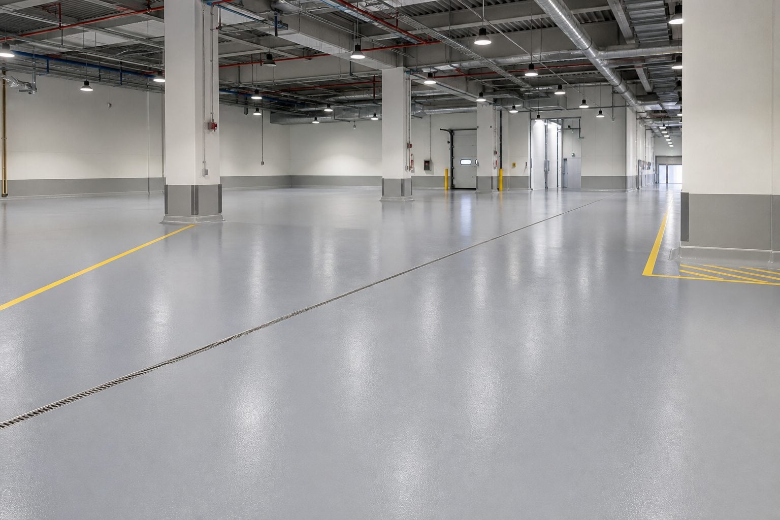 Real SolidDrops epoxy and Ucrete resin flooring project photo from a Saudi industrial facility