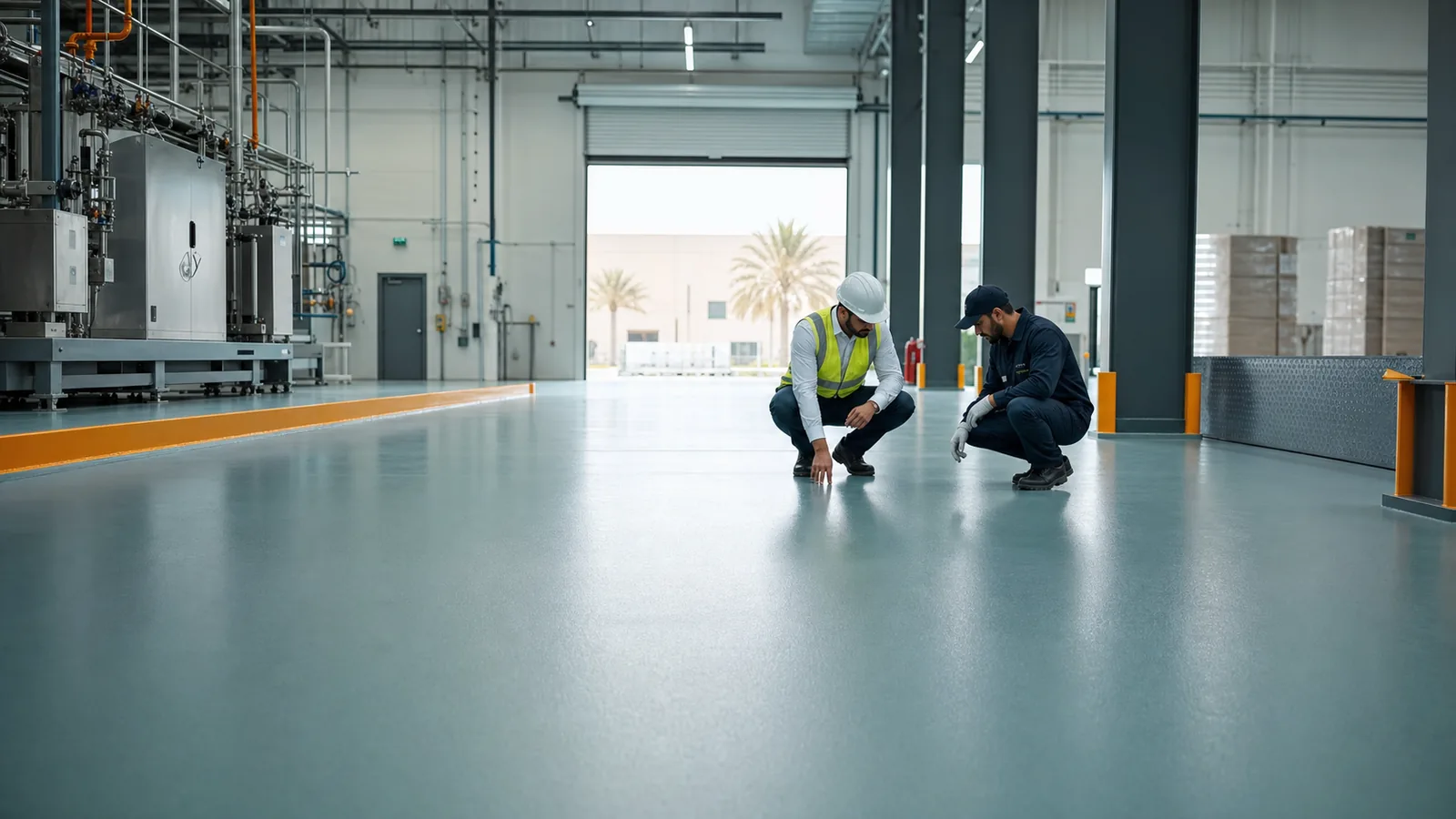 Stonhard Stonclad Stonkleen resin flooring consultation for Saudi Arabia industrial facilities