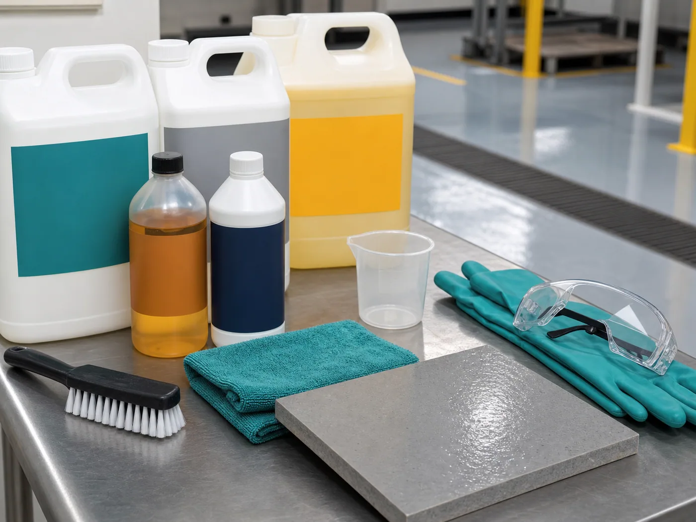 Stonkleen TD9 FS9 AS9 SR9 and MD9 product selection for resin floor maintenance