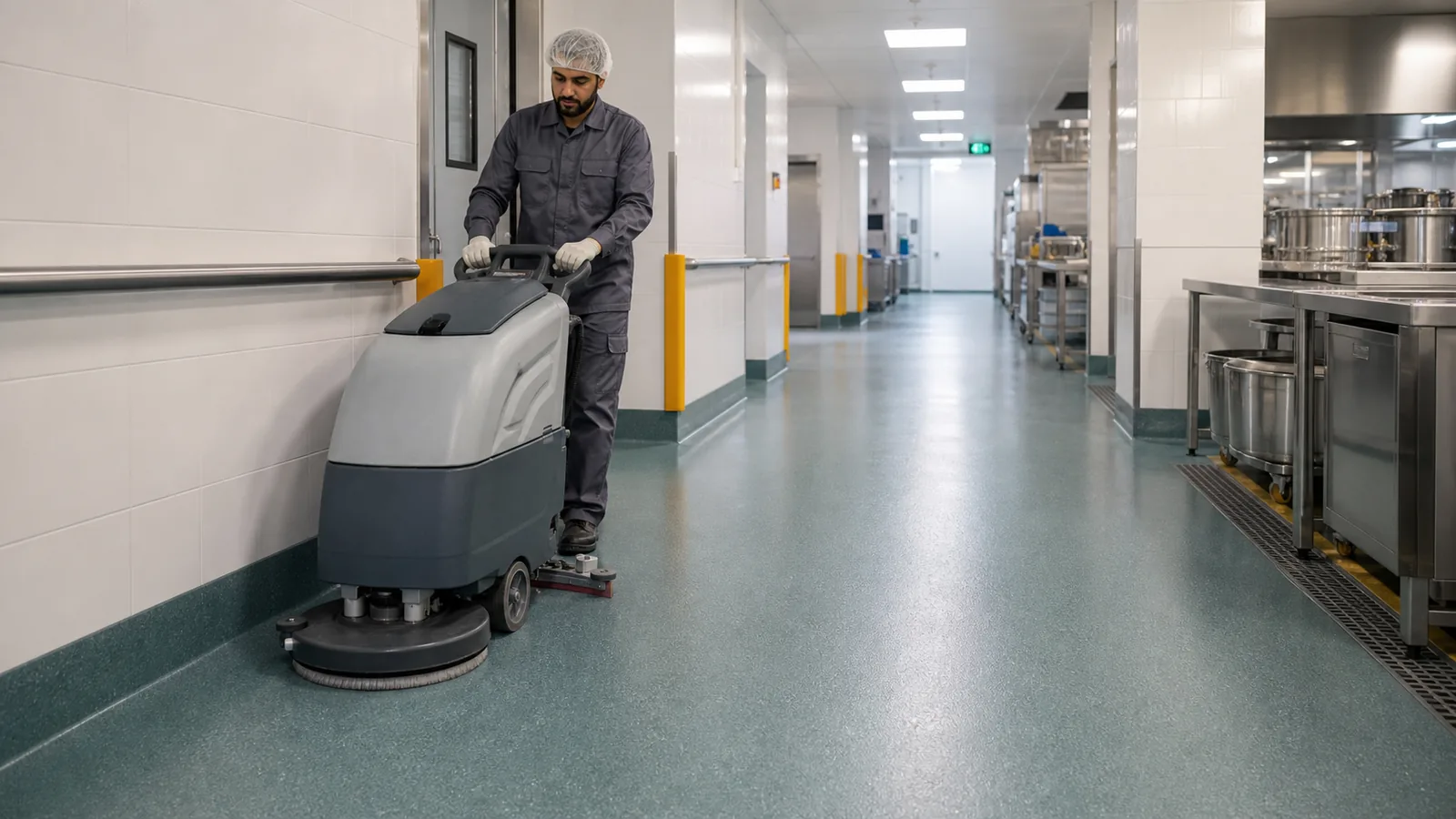 Stonkleen style resin floor cleaning and maintenance for Saudi Arabia facilities