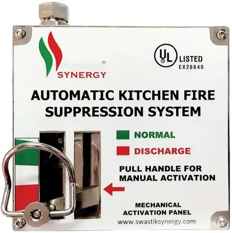 Synergy UL Listed automatic mechanical activation panel for kitchen fire suppression with normal and discharge indicators