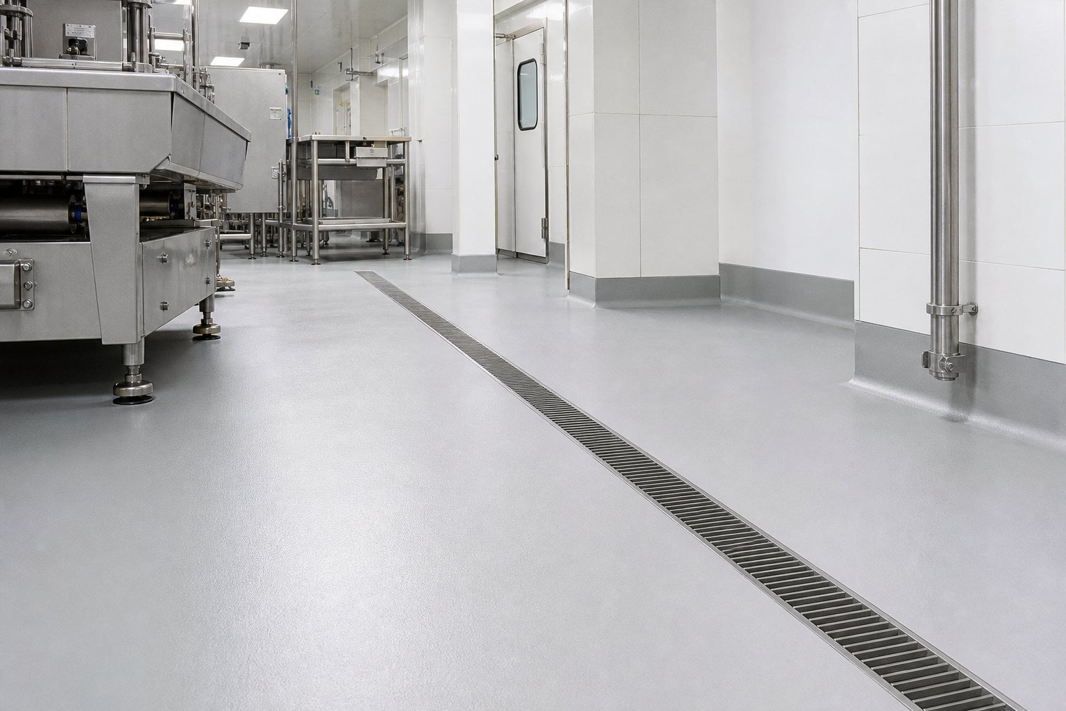 Food factory epoxy and polyurethane flooring system for hygienic production areas in Saudi Arabia