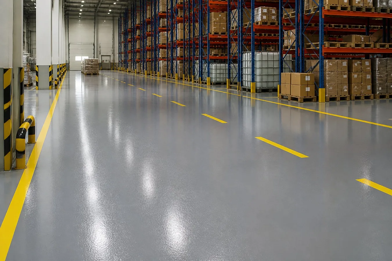 Warehouse epoxy flooring for Saudi Arabia logistics and storage facilities