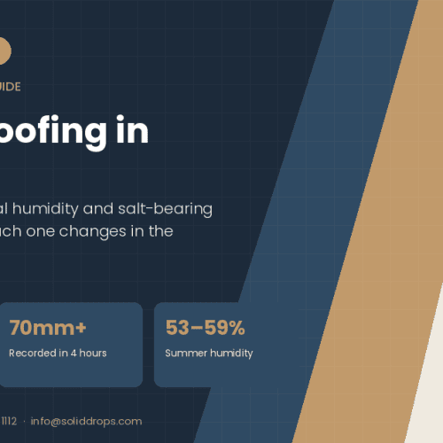 Podium deck and parapet detail on a Jeddah building near the Red Sea coast