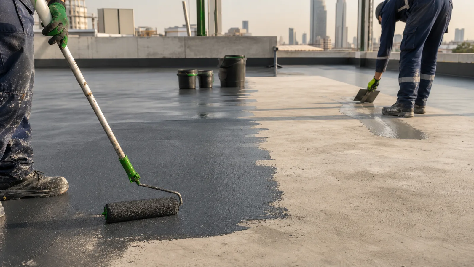 Waterproofing substrate preparation and liquid membrane application in Saudi Arabia