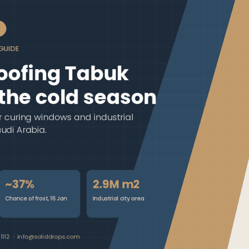 Waterproofing in Tabuk: industrial roof under cold northwest Saudi winter conditions